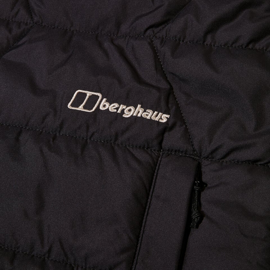 männer netherdene gesteppte wattierte jacke - schwarz berghaus