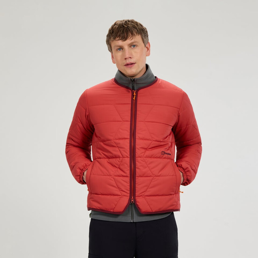 männer netherdene gesteppte jacke - orange berghaus