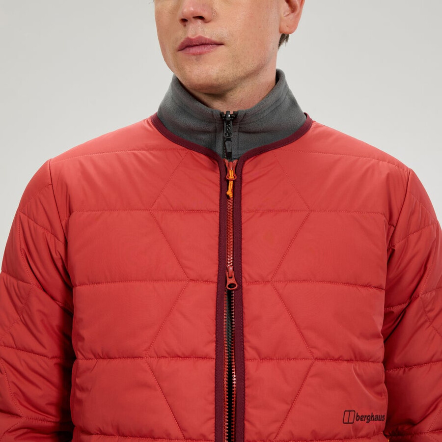 männer netherdene gesteppte jacke - orange berghaus