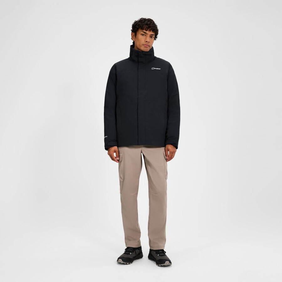 männer bergsteiger 2.0 gemini gore-tex wasserdichte 3in1 jacke - black die berghaus