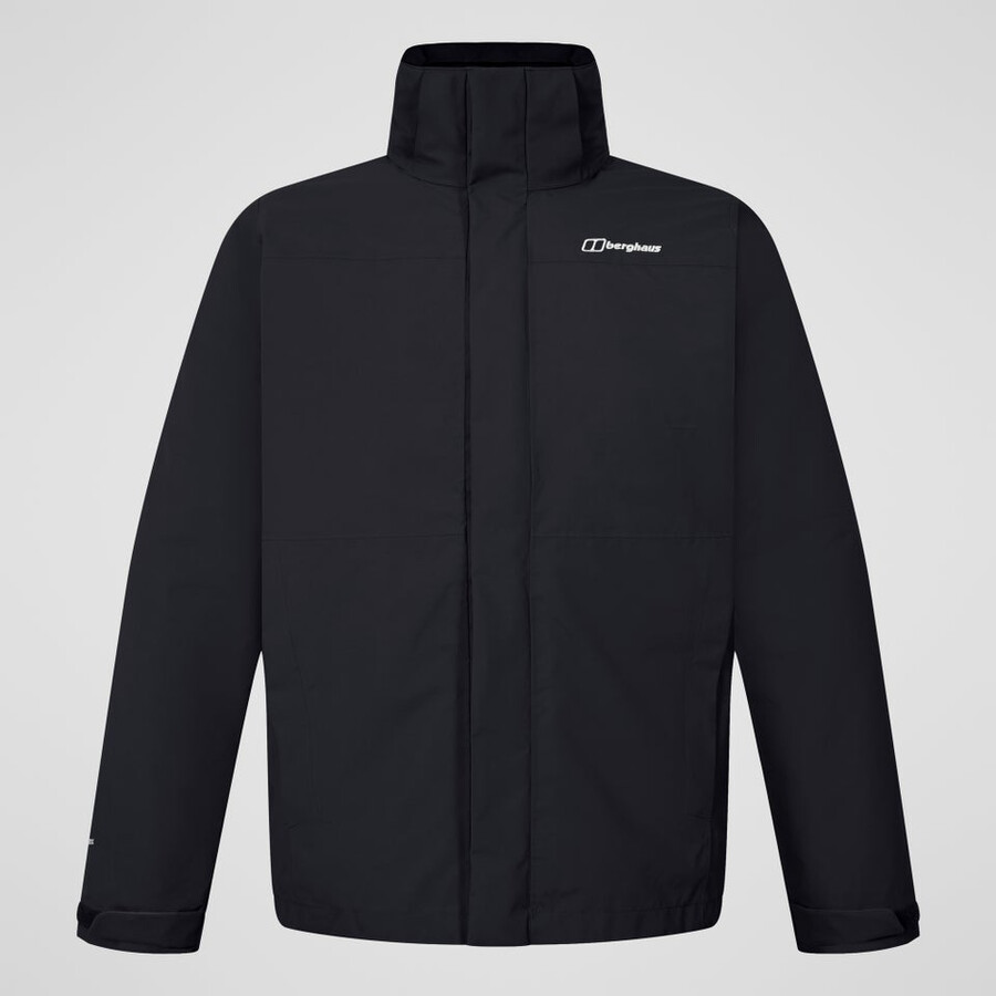männer bergsteiger 2.0 gemini gore-tex wasserdichte 3in1 jacke - black die berghaus