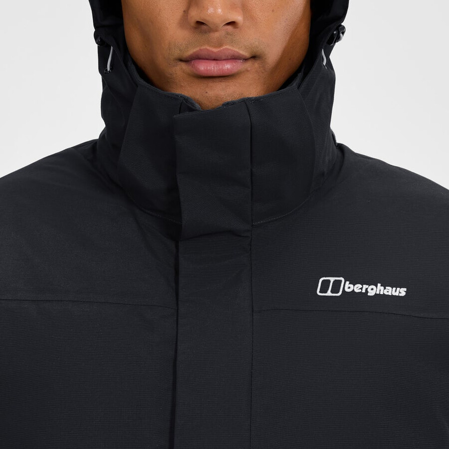 männer bergsteiger 2.0 gemini gore-tex wasserdichte 3in1 jacke - black die berghaus
