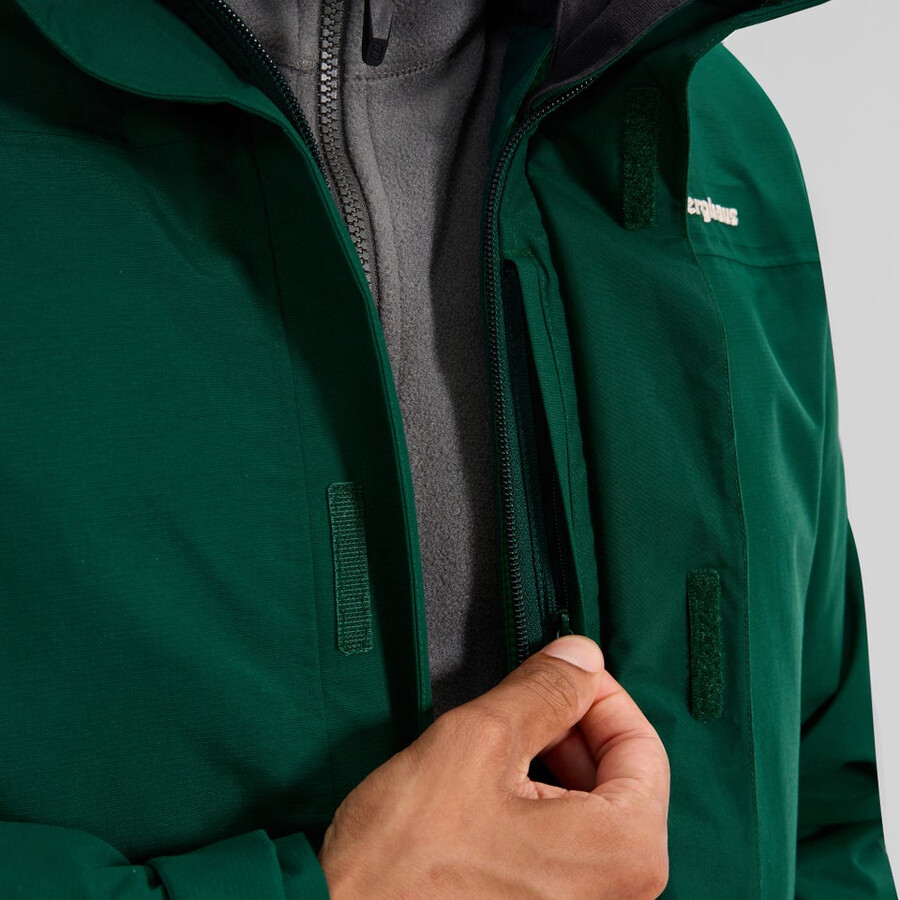 männer bergsteiger 2.0 gemini gore-tex wasserdichte 3in1-jacke - grün berghaus