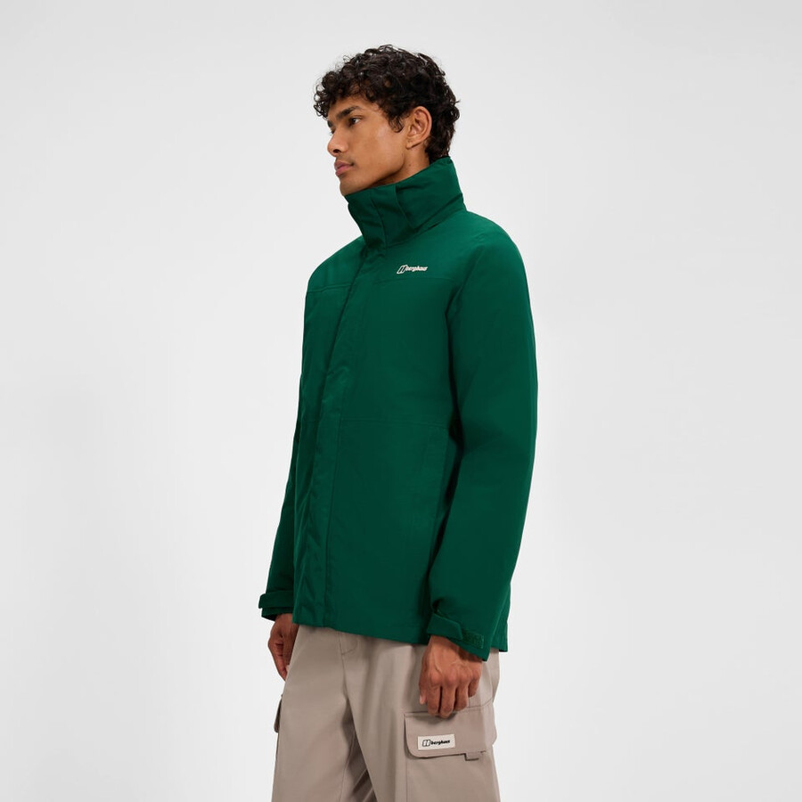 männer bergsteiger 2.0 gemini gore-tex wasserdichte 3in1-jacke - grün berghaus