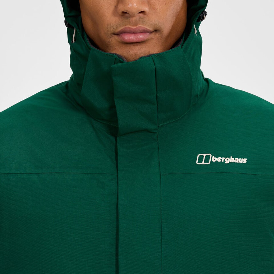 männer bergsteiger 2.0 gemini gore-tex wasserdichte 3in1-jacke - grün berghaus