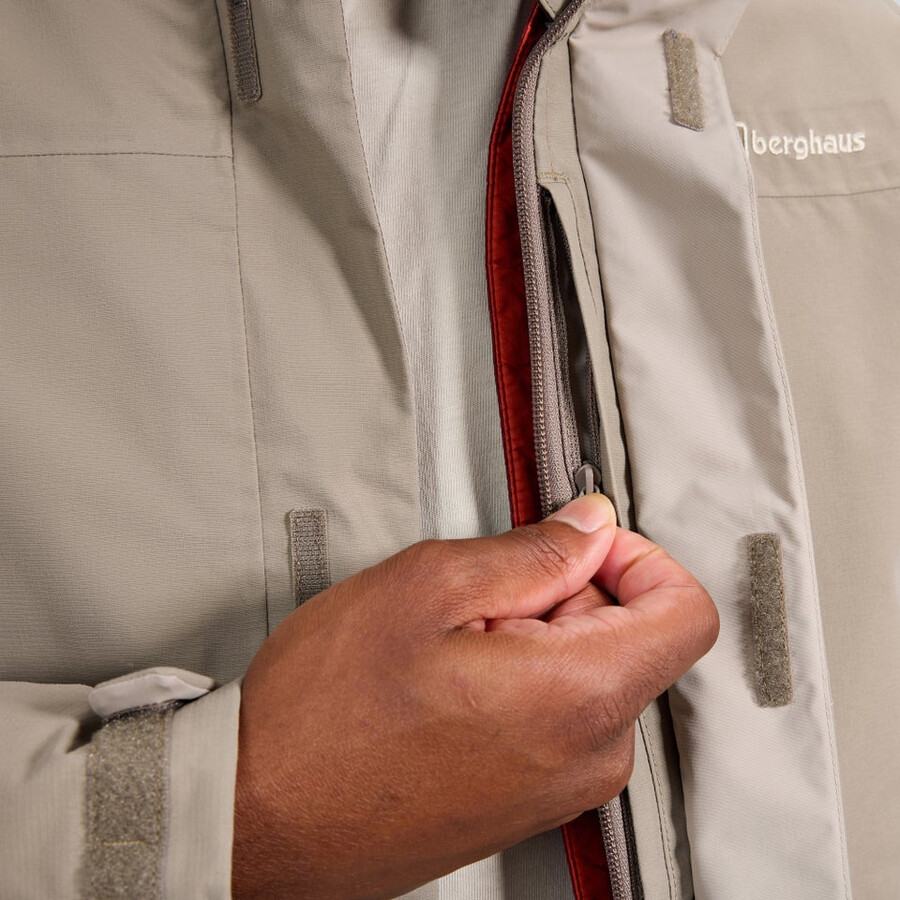 männer bergsteiger 2.0 gemini gore-tex wasserdichte 3in1-jacke - naturalorange berghaus