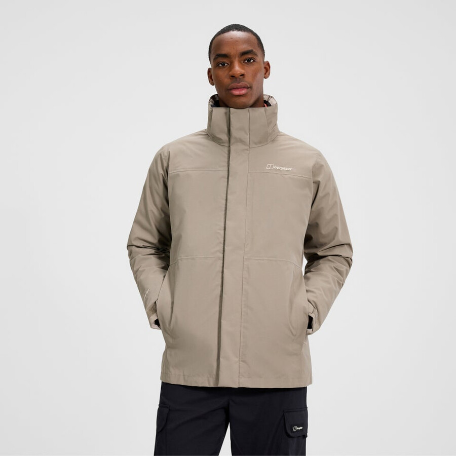 männer bergsteiger 2.0 gemini gore-tex wasserdichte 3in1-jacke - naturalorange berghaus
