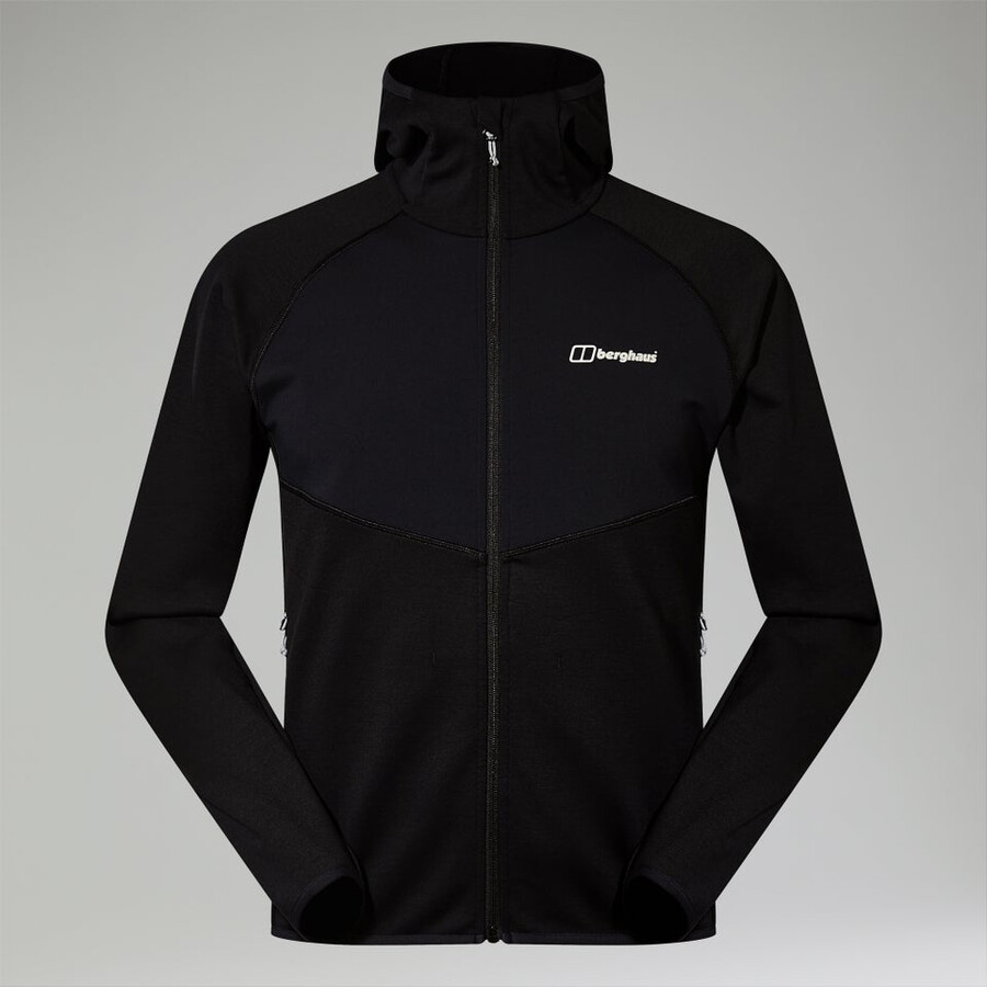 männer trawden hybrid jacke - schwarz berghaus