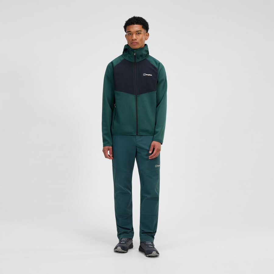 männer trawden hybrid jacket - greenblack die berghaus