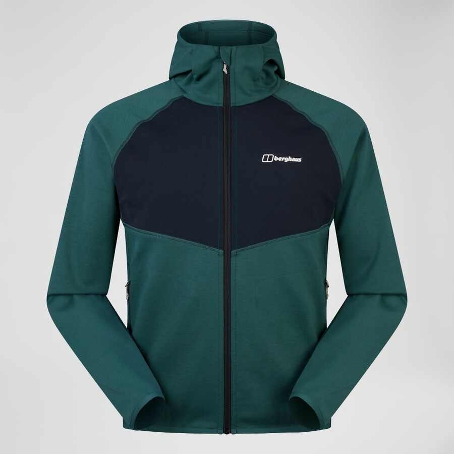 männer trawden hybrid jacket - greenblack die berghaus