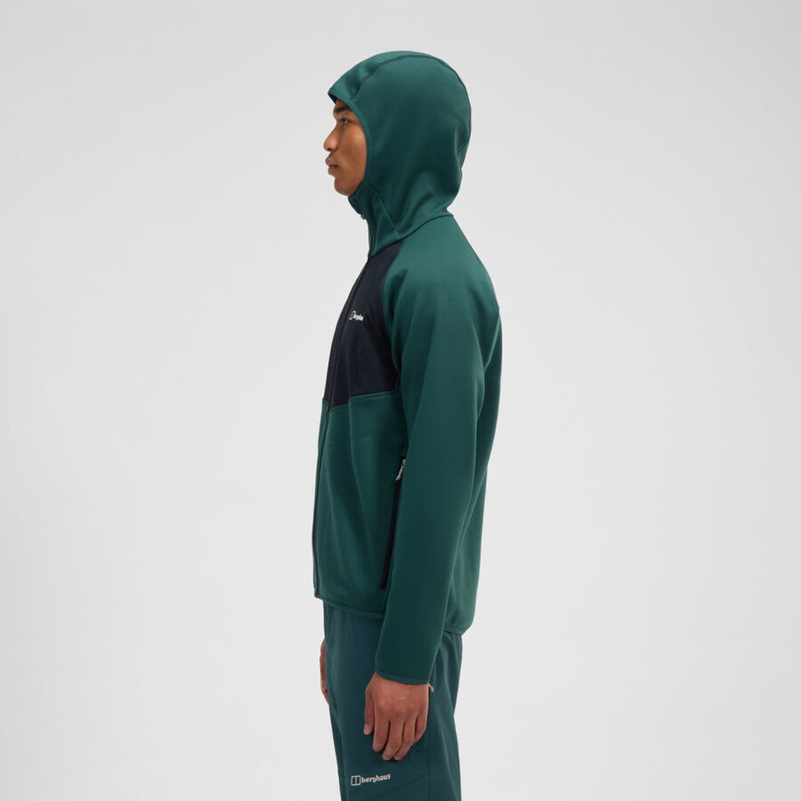 männer trawden hybrid jacket - greenblack die berghaus