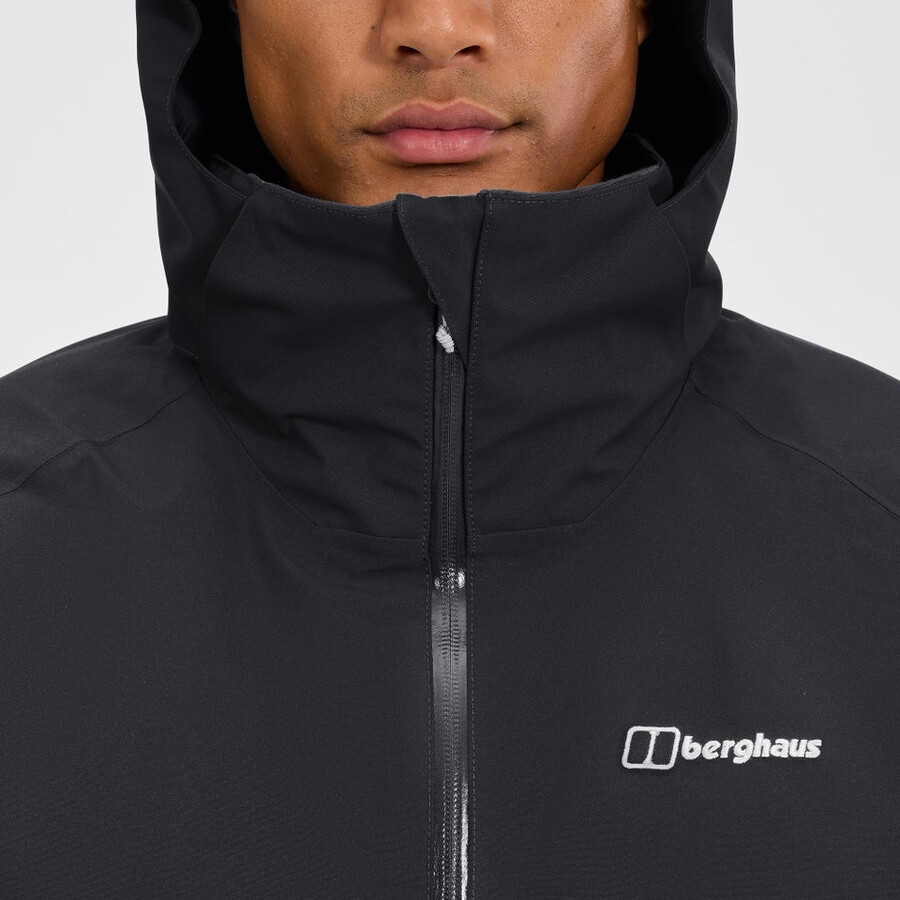 männer durchstreifen interaktive jacke - schwarz berghaus