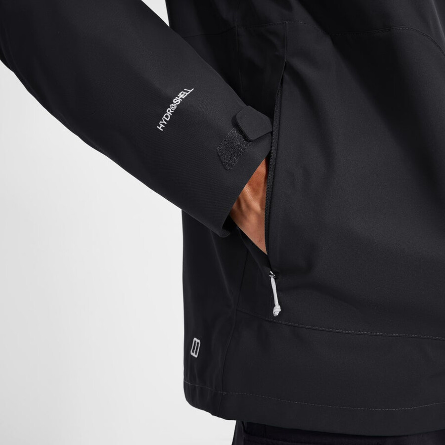 männer durchstreifen interaktive jacke - schwarz berghaus