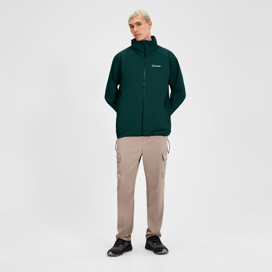 männer durchstreifen interaktive jacke - grün berghaus