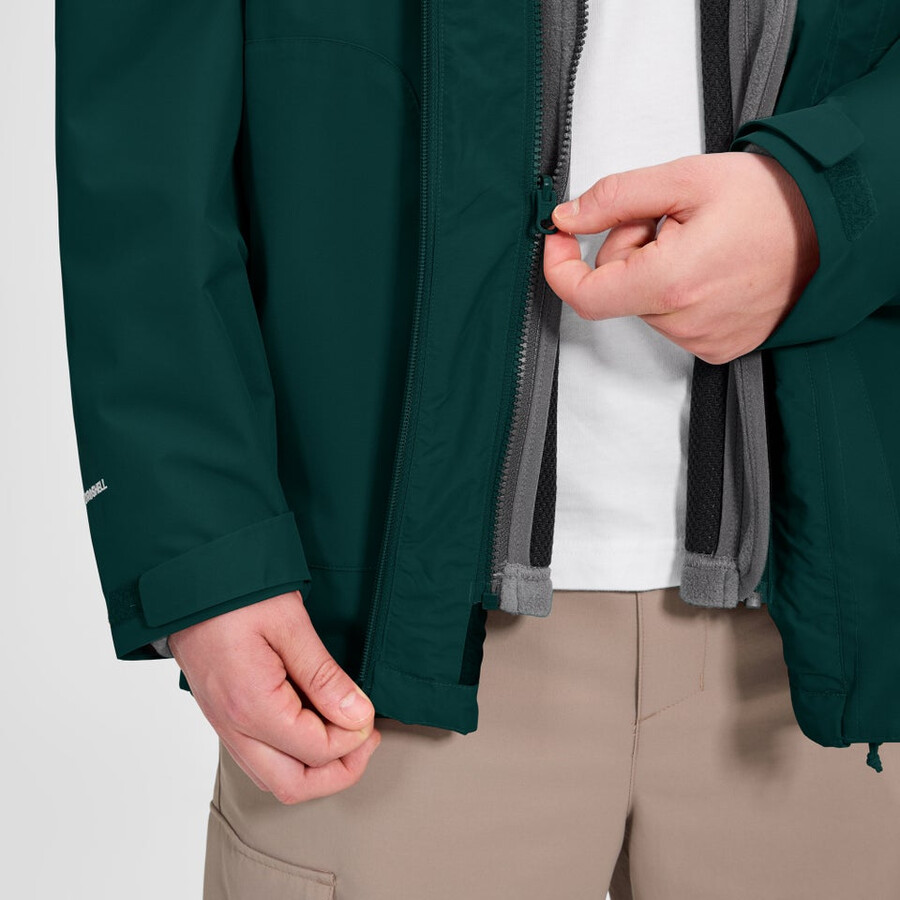 männer durchstreifen interaktive jacke - grün berghaus