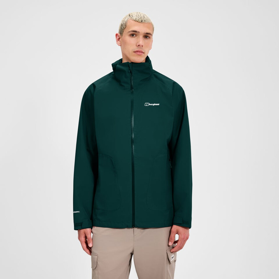 männer durchstreifen interaktive jacke - grün berghaus