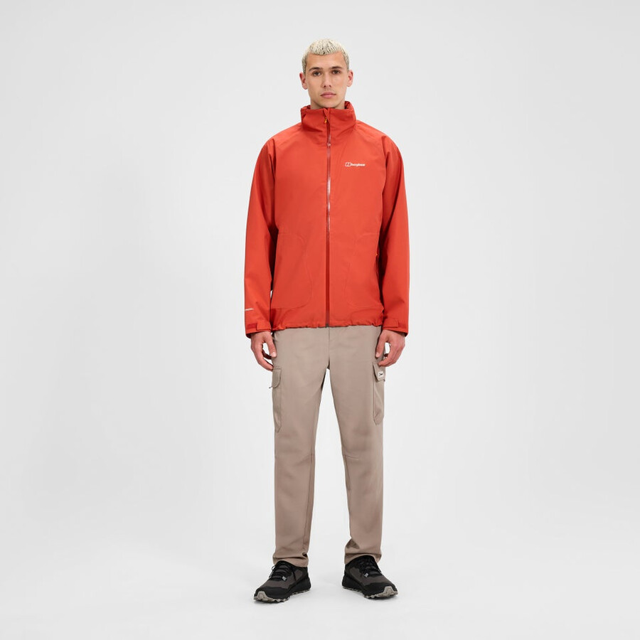 männer durchstreifen interaktive jacke - orange berghaus