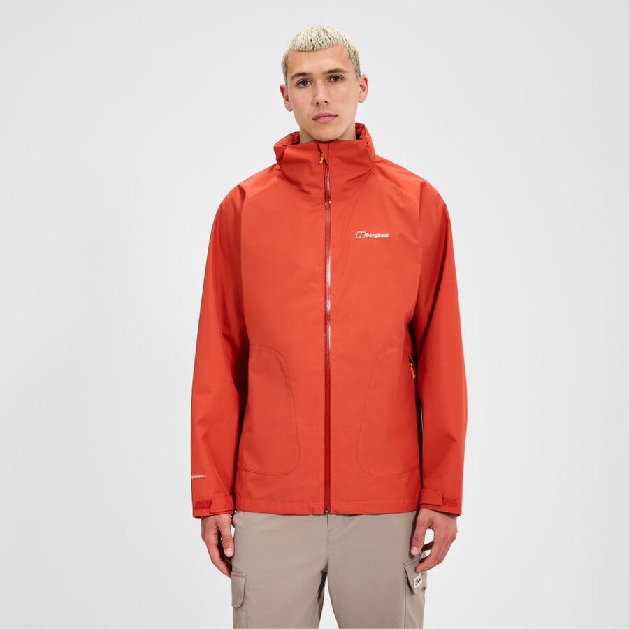 männer durchstreifen interaktive jacke - orange berghaus