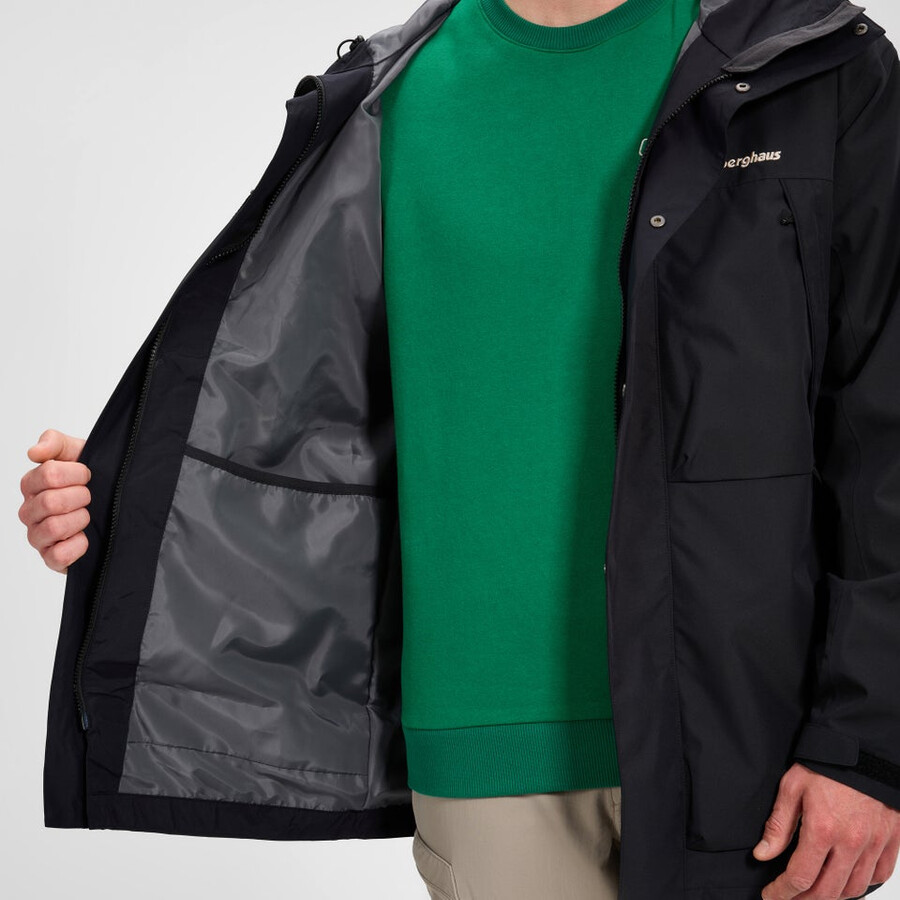 männer wansbeck parka - black die berghaus