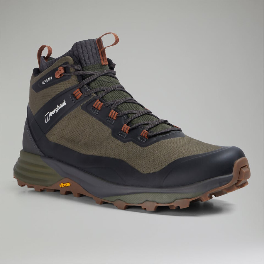 männer vc22 mid gore-tex - dark browndark green berghaus