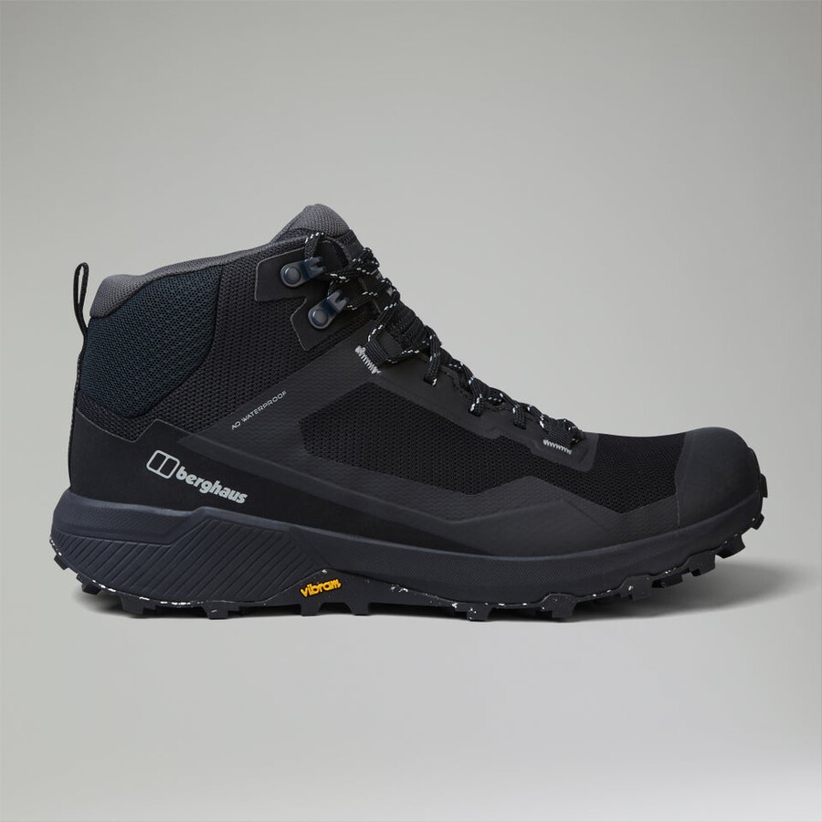 männer revolutionieren active mid schuh-schwarzgrau berghaus
