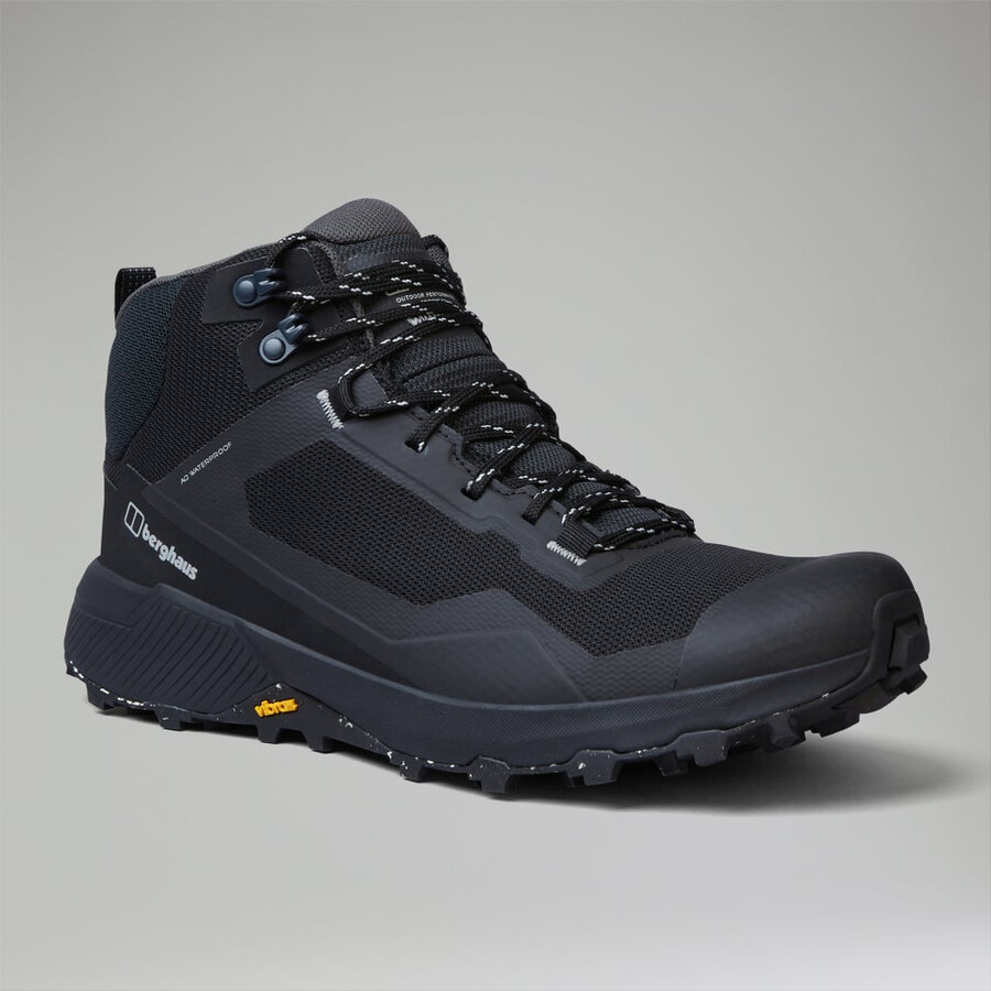 männer revolutionieren active mid schuh-schwarzgrau berghaus