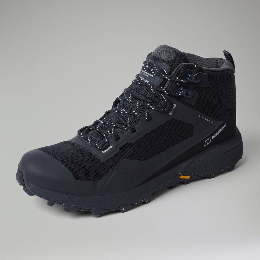 männer revolutionieren active mid schuh-schwarzgrau berghaus