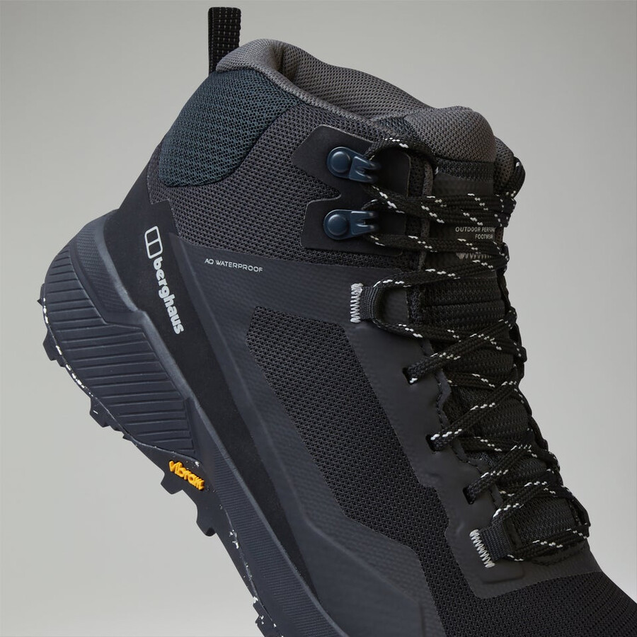 männer revolutionieren active mid schuh-schwarzgrau berghaus