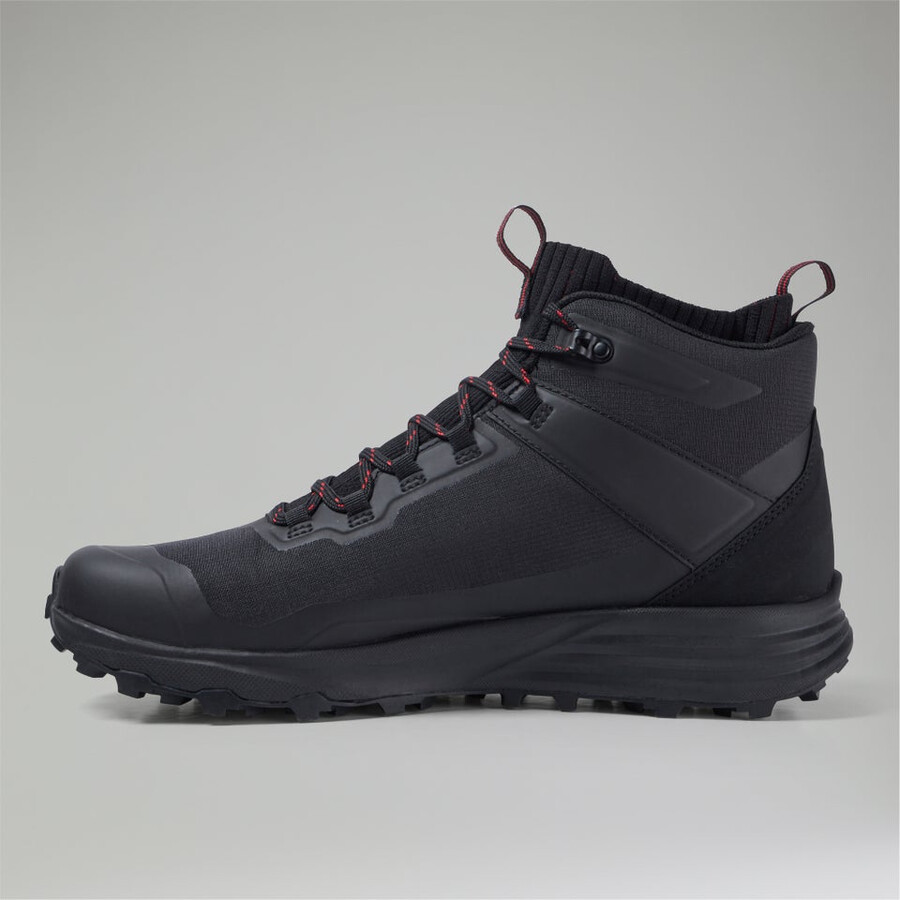 männer vc22 mid 2.0 wasserdichte gore-tex schuh - blackred berghaus