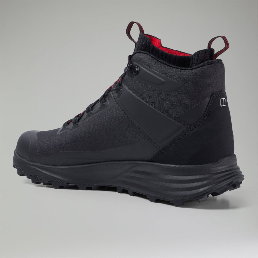 männer vc22 mid 2.0 wasserdichte gore-tex schuh - blackred berghaus