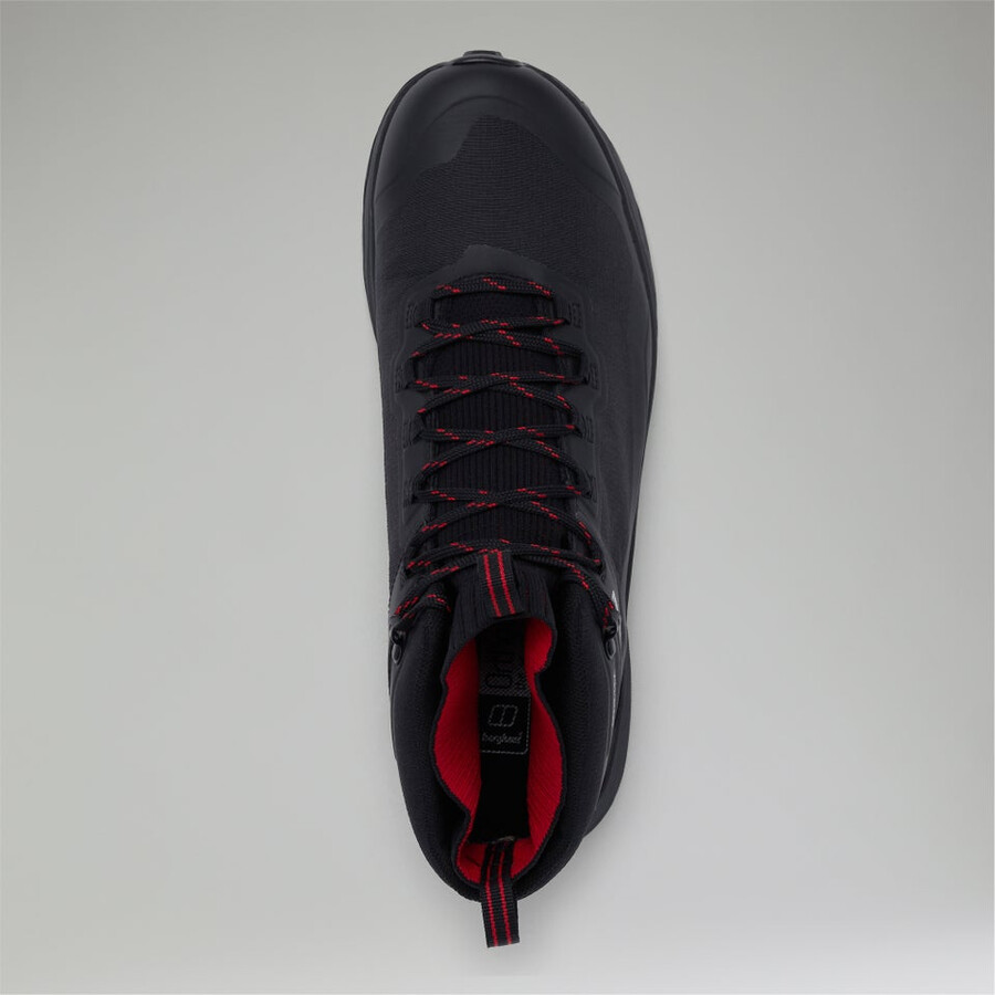 männer vc22 mid 2.0 wasserdichte gore-tex schuh - blackred berghaus