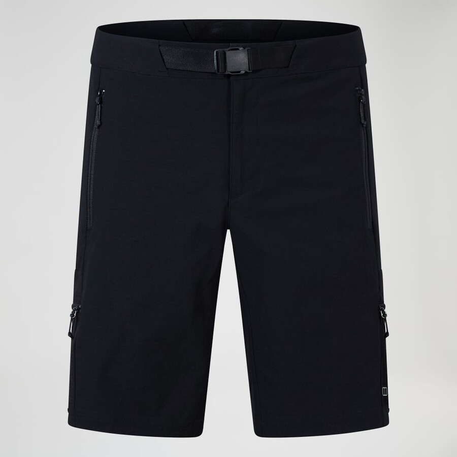 männer-wanderung-air stretch short - black die berghaus
