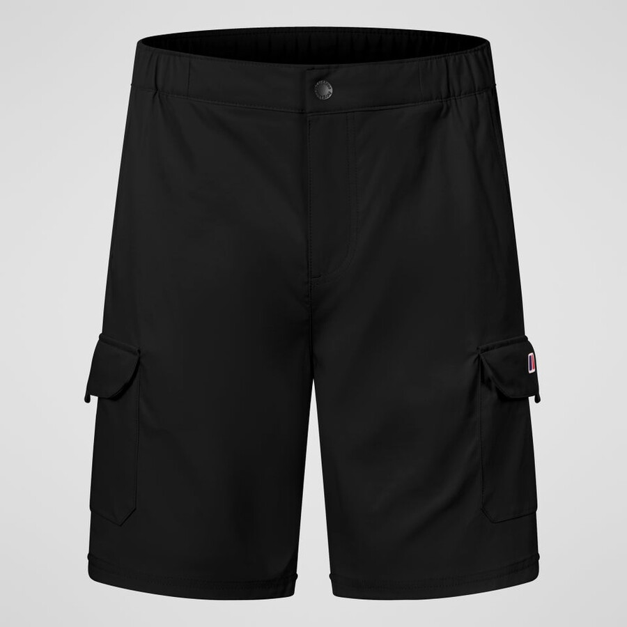 männer kirkfell cargo short - black die berghaus