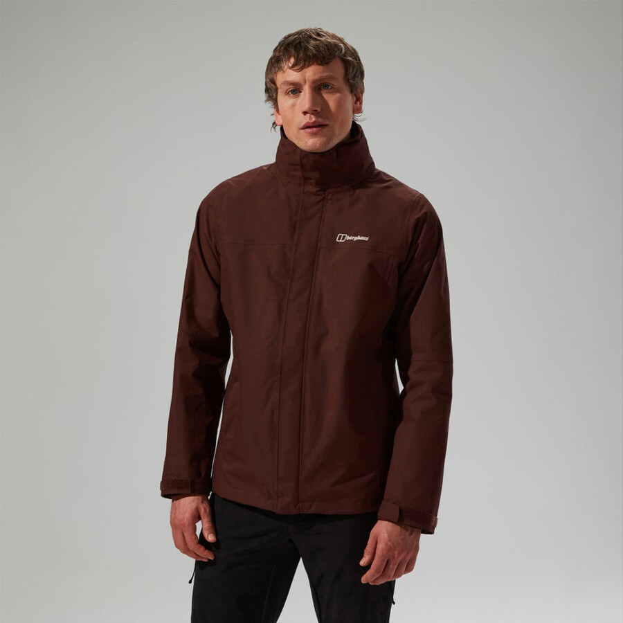 men s rg alpha 2.0 gemini wasserdichte 3in1-jacke - braun berghaus
