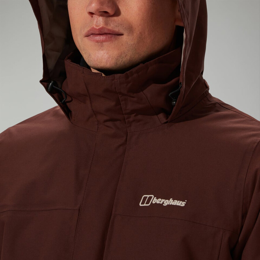 men s rg alpha 2.0 gemini wasserdichte 3in1-jacke - braun berghaus