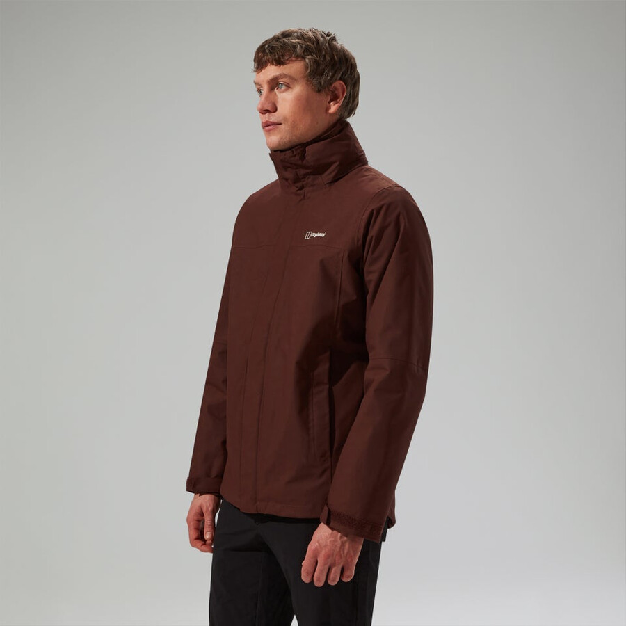 men s rg alpha 2.0 gemini wasserdichte 3in1-jacke - braun berghaus