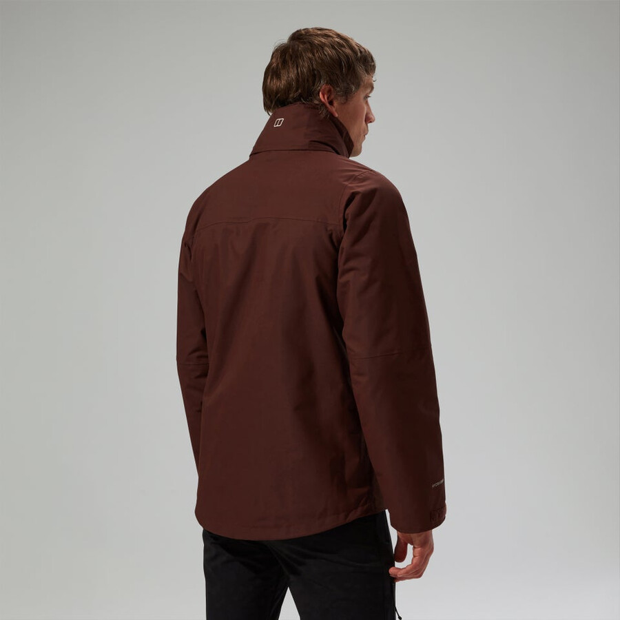 men s rg alpha 2.0 gemini wasserdichte 3in1-jacke - braun berghaus