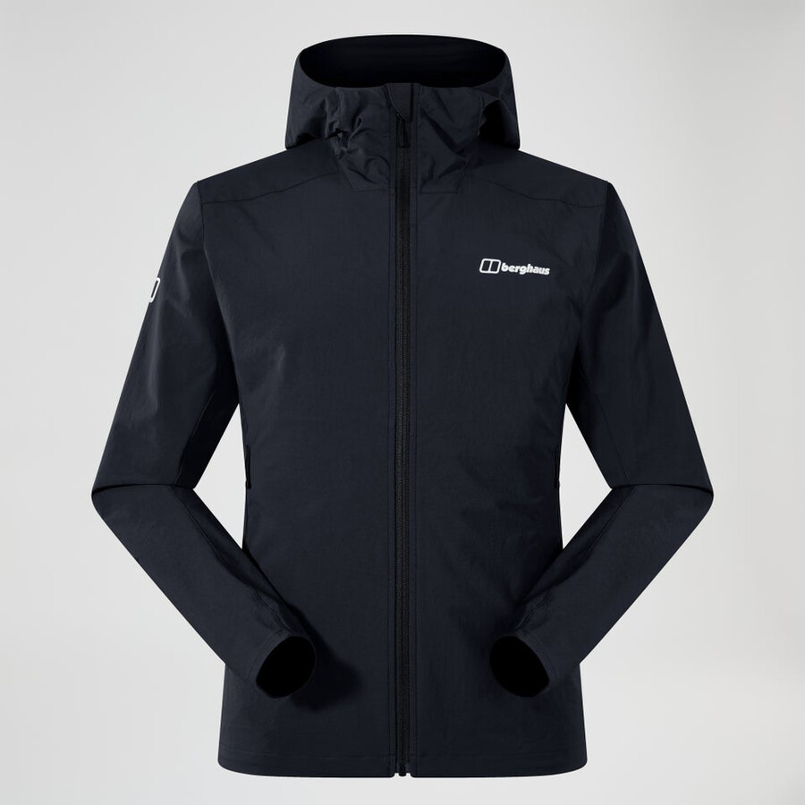 männer s ridge-roamer lite softshell jacke - schwarz berghaus