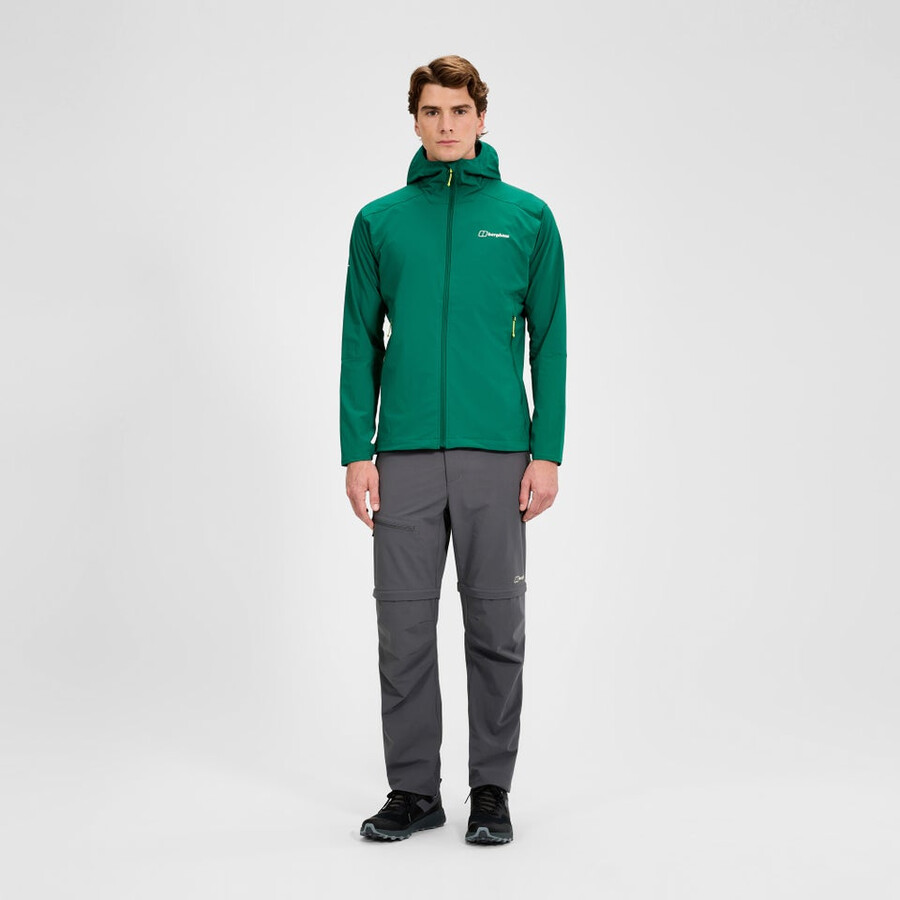 männer s ridge-roamer lite softshell jacke - grün berghaus