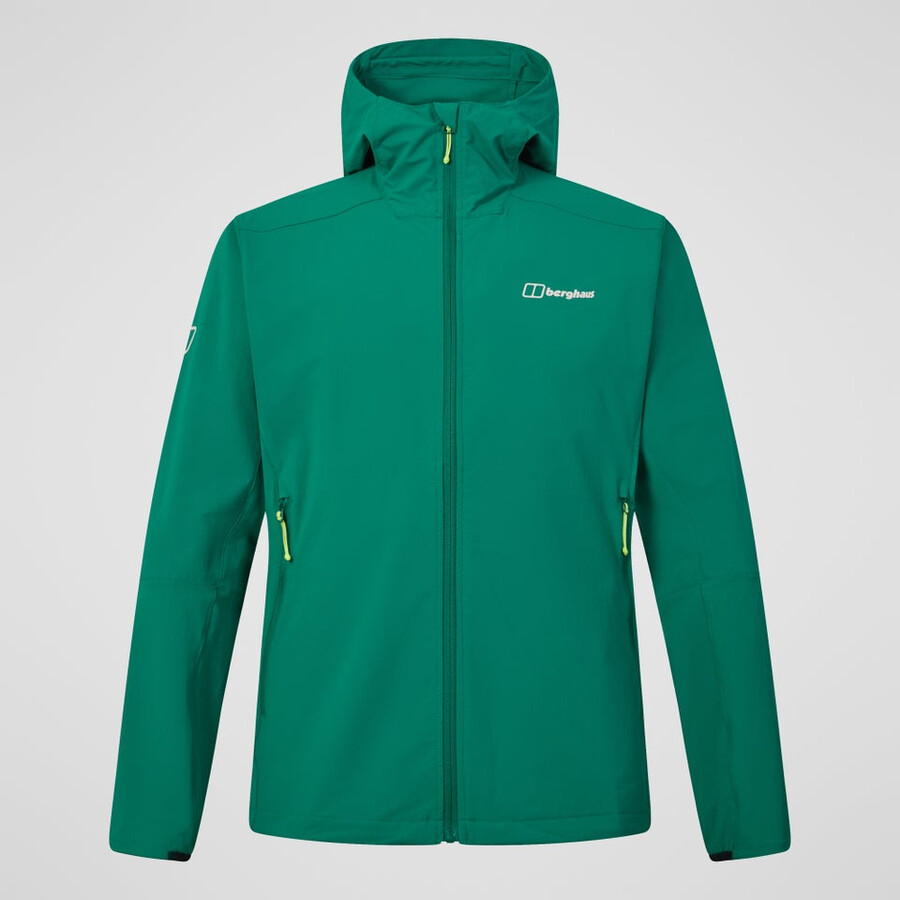 männer s ridge-roamer lite softshell jacke - grün berghaus