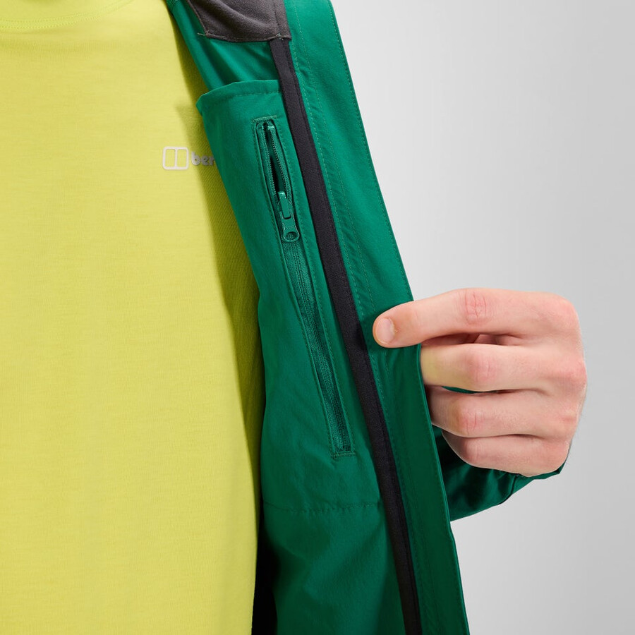 männer s ridge-roamer lite softshell jacke - grün berghaus