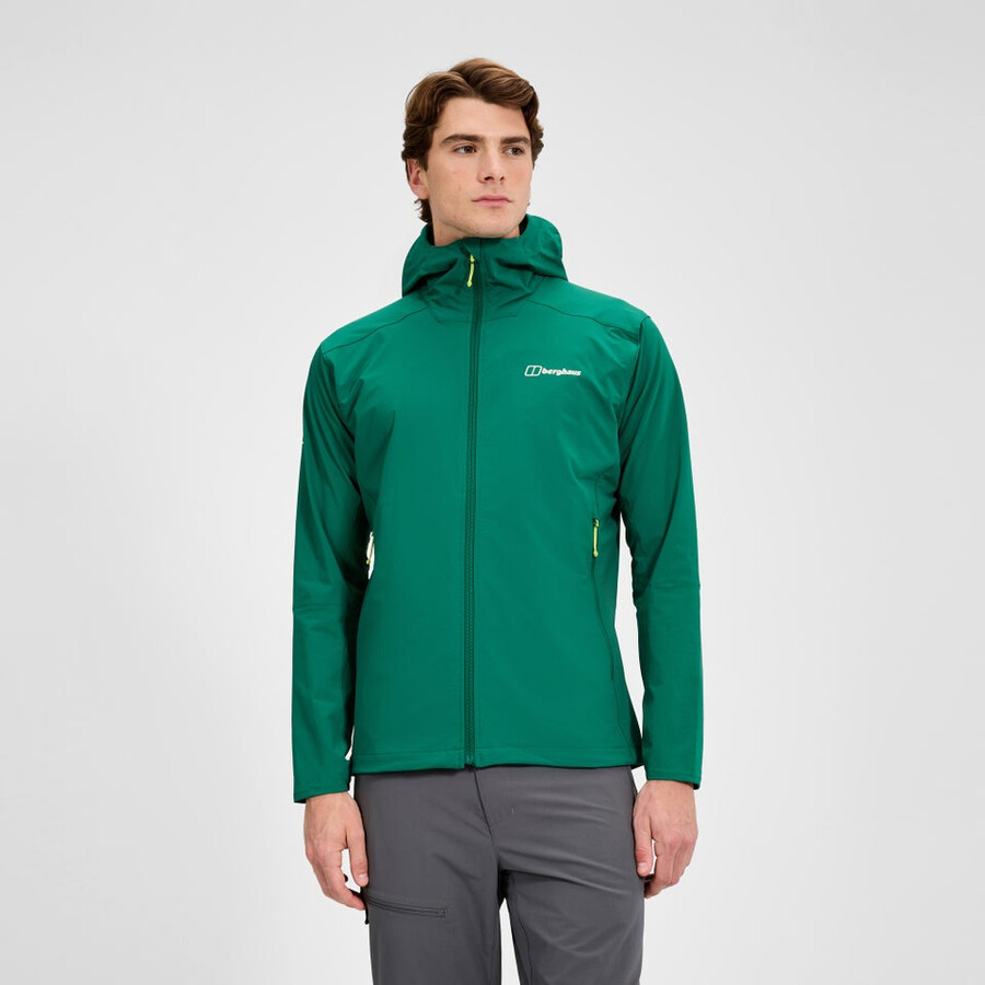 männer s ridge-roamer lite softshell jacke - grün berghaus