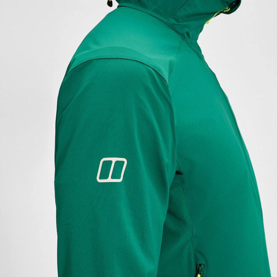 männer s ridge-roamer lite softshell jacke - grün berghaus