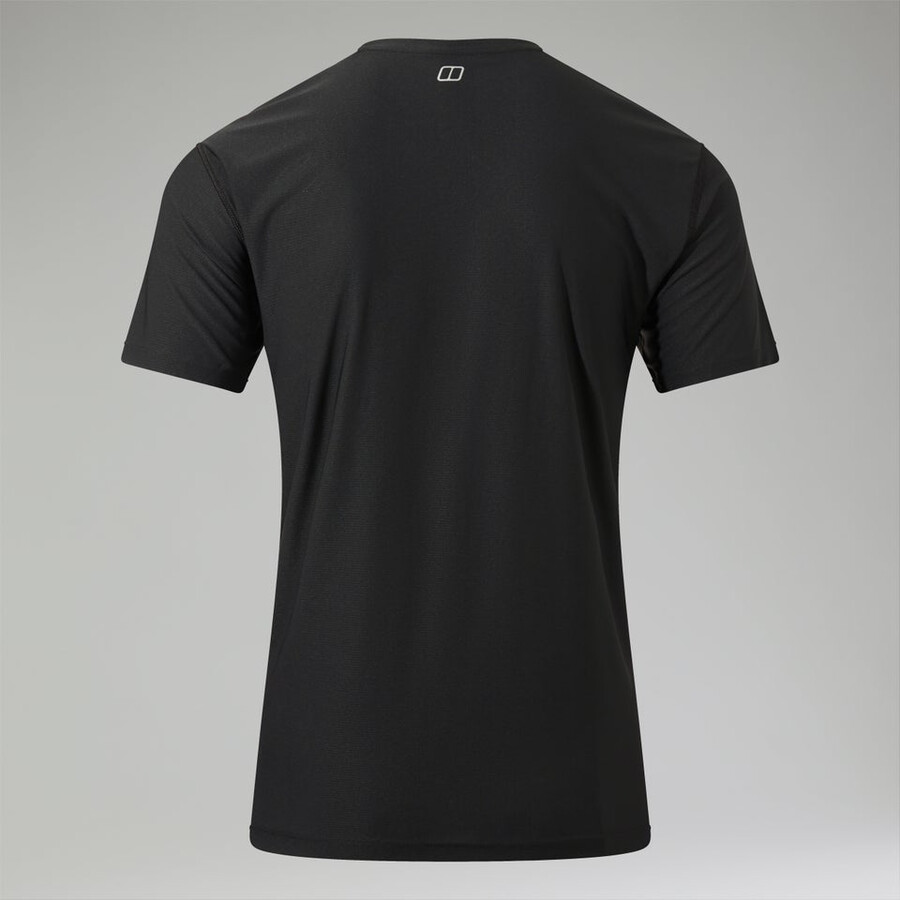 herren 247 tech tee super stretch-crew - black die berghaus