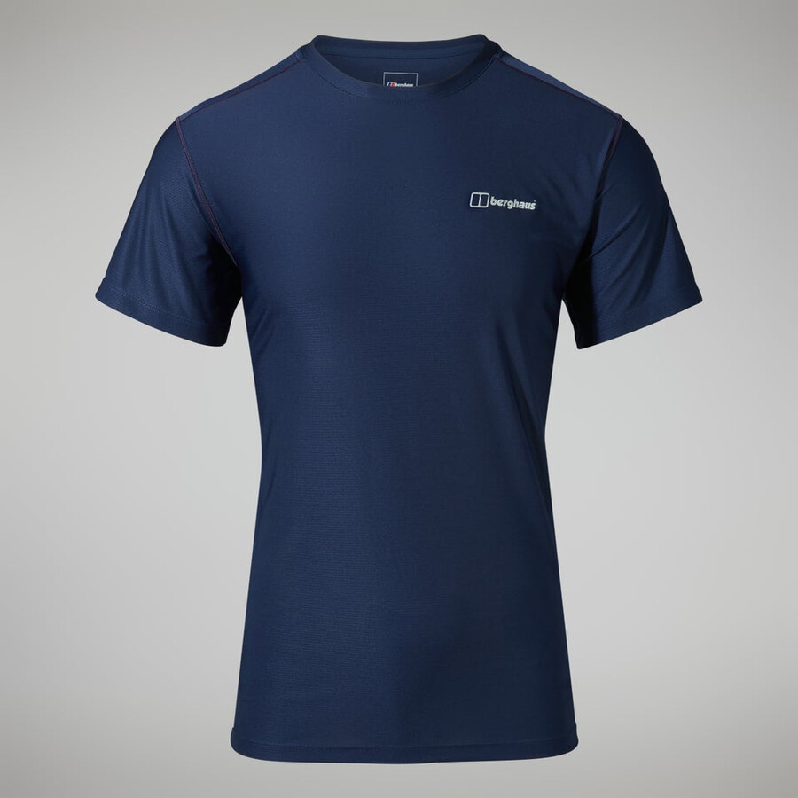 herren 247 tech tee super stretch crew - dark blue berghaus
