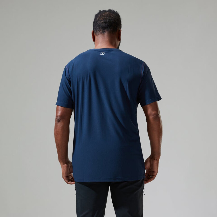 herren 247 tech tee super stretch crew - dark blue berghaus