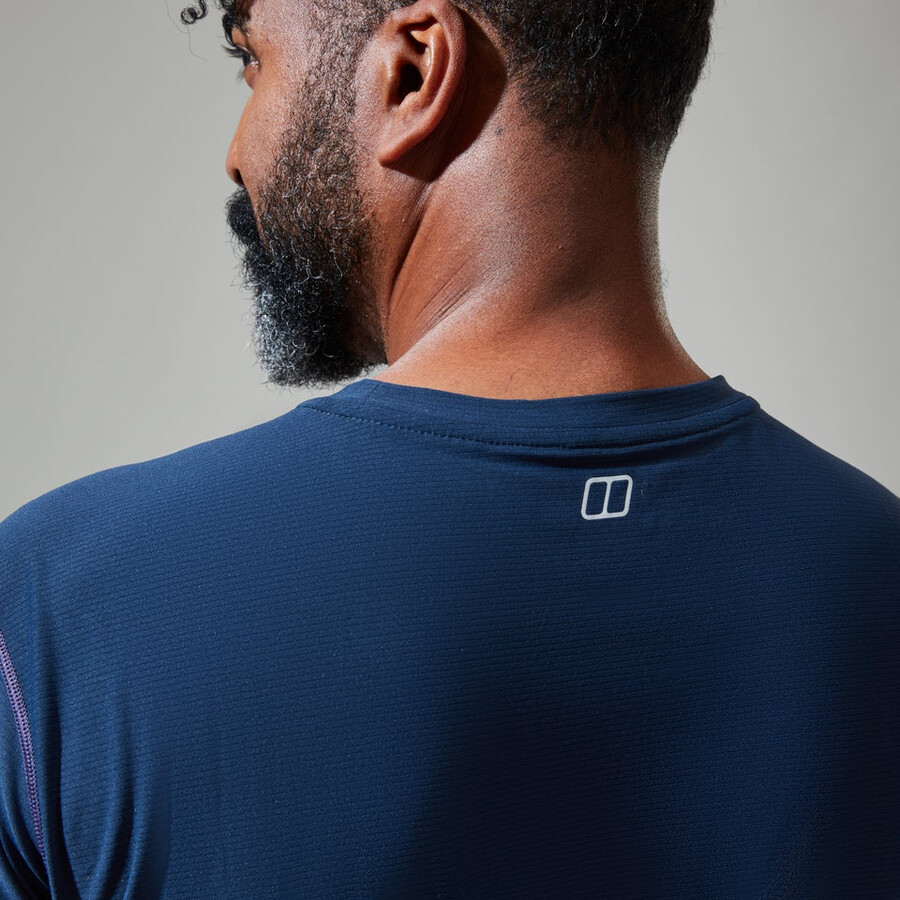 herren 247 tech tee super stretch crew - dark blue berghaus