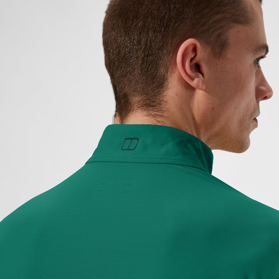 men s 247 half zip long sleeve tech tee - green berghaus