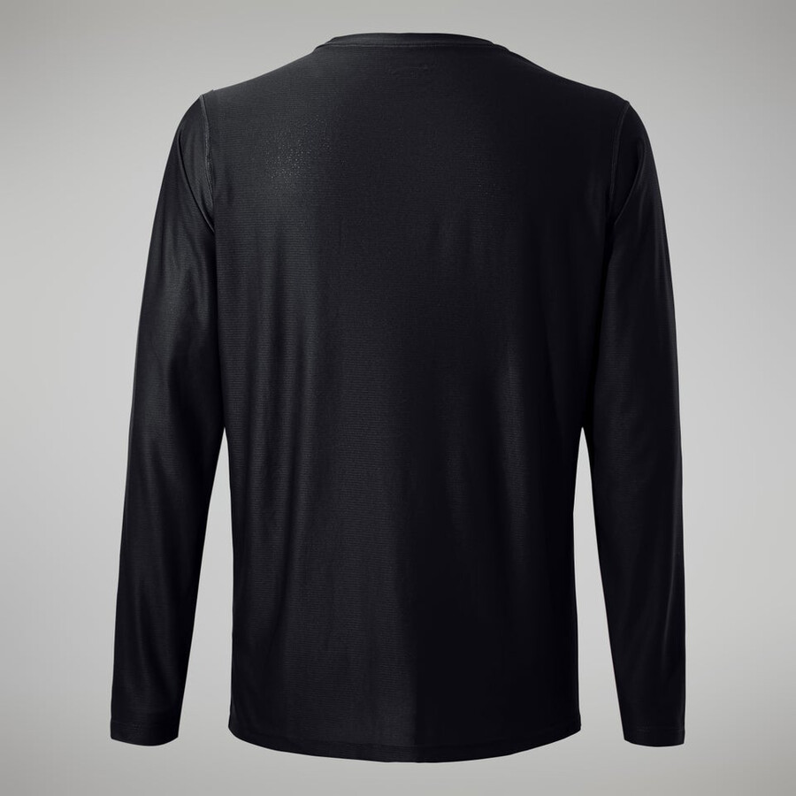 herren 247 tech tee langarm-crew - black die berghaus