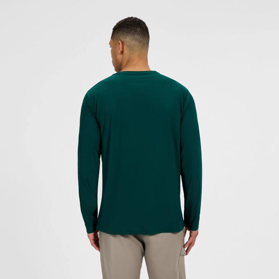 men s 247 crew long sleeve tech tee - green berghaus